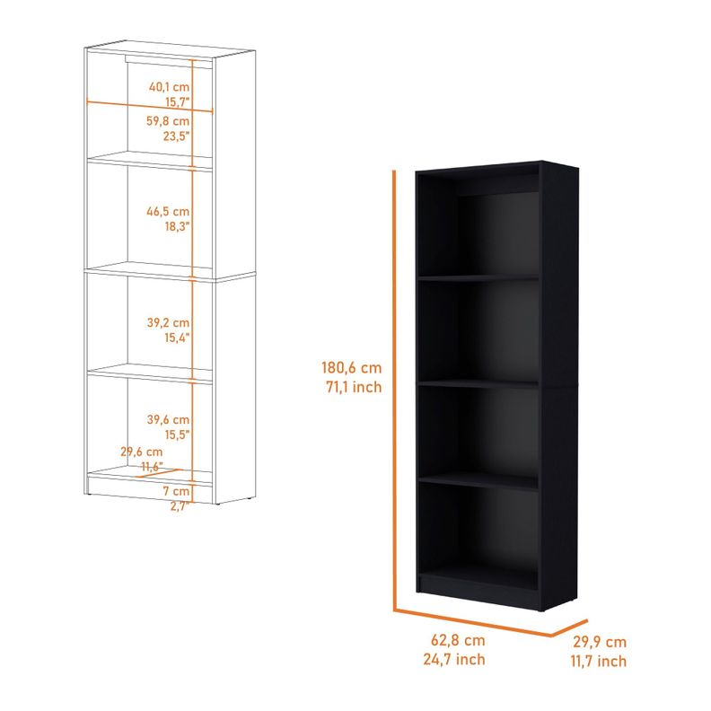 ESTANTE 4 REPISAS FM-017N NEGRO-6