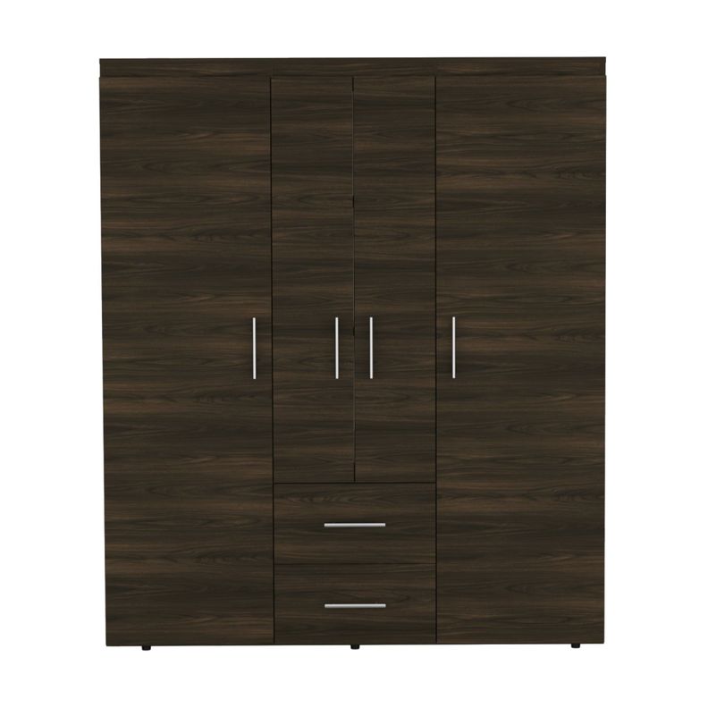 CLOSET 4 PUERTAS 2 CAJONES FM-020O - CAFÉ OSCURO-1