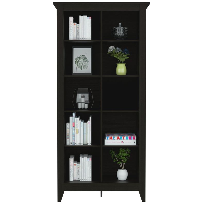 LIBRERO 8 ESTANTES FM-001W - NEGRO-2