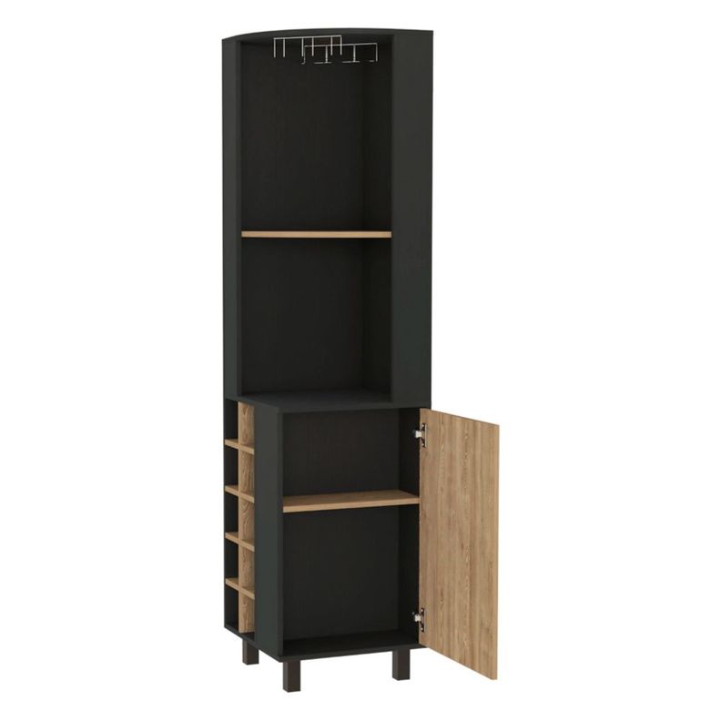 BAR ESQUINERO 8 BOTELLEROS 1 PUERTA FM-007N - NEGRO-1