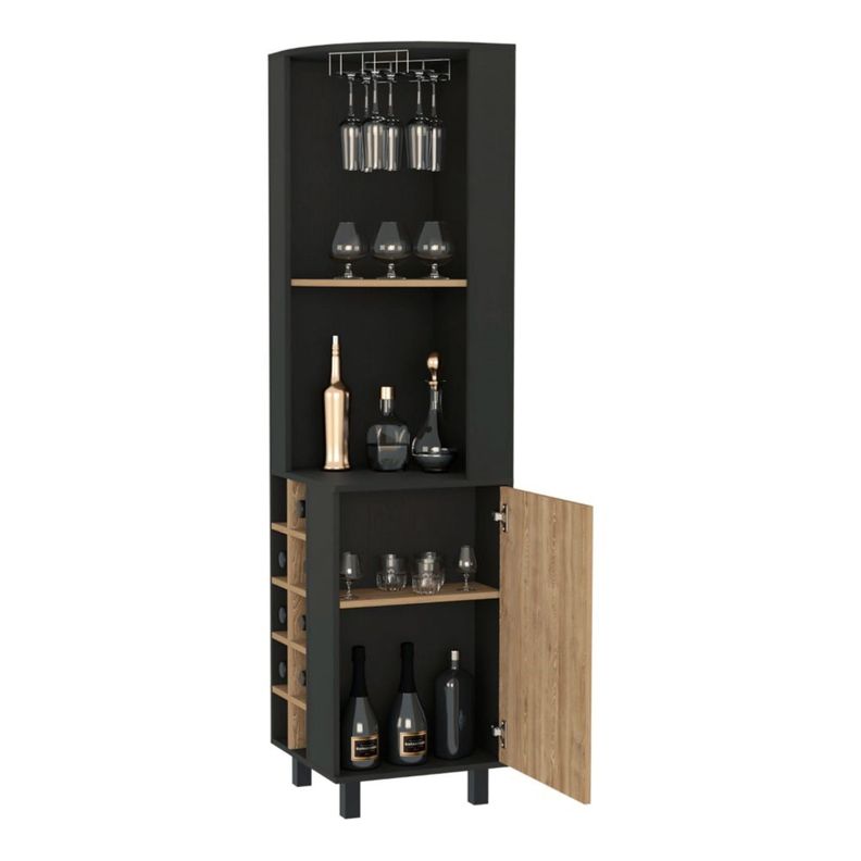 BAR ESQUINERO 8 BOTELLEROS 1 PUERTA FM-007N - NEGRO-3