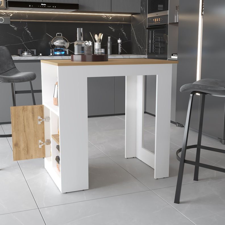 ISLA DE COCINA 1 PUERTA FM-010B BLANCO-5
