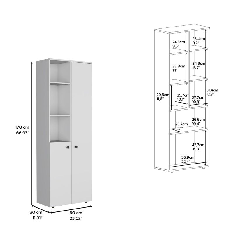 ISLA DE COCINA 2 PUERTAS FM-010B BLANCO-6