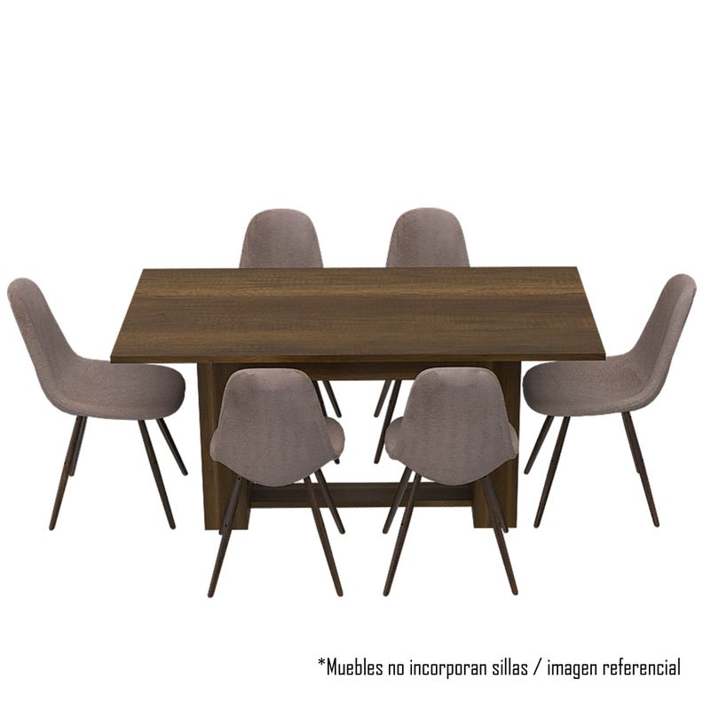 MESA DE COMEDOR FM-004O CAFÉ OSCURO-2