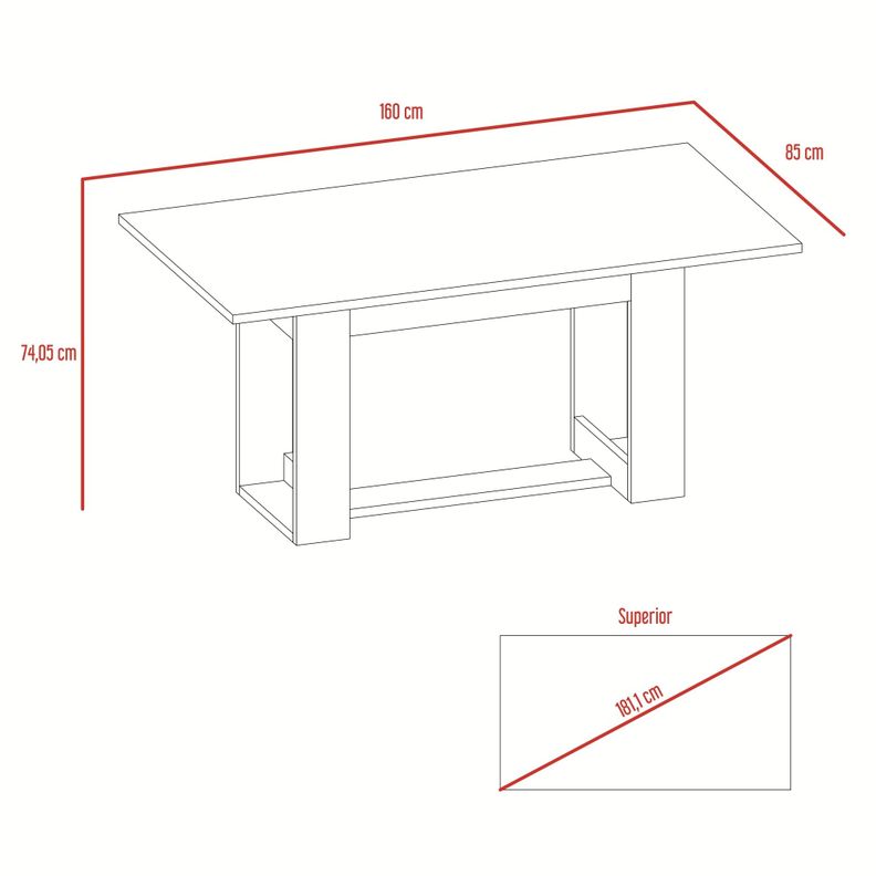 MESA DE COMEDOR FM-004O CAFÉ OSCURO-5