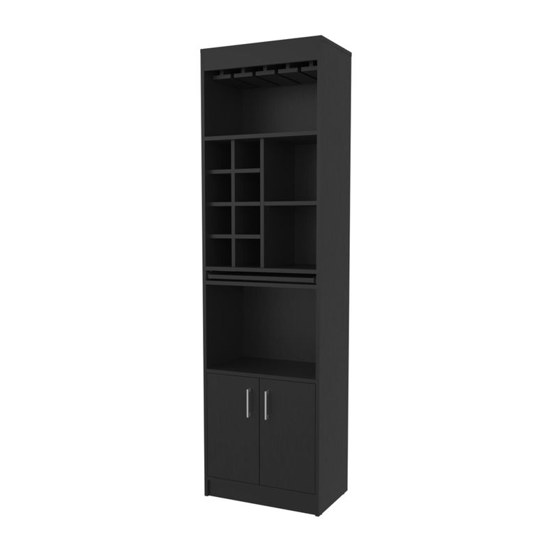 BAR ALTO 8 BOTELLEROS REPISA EXTENSIBLE FM-012N NEGRO-0
