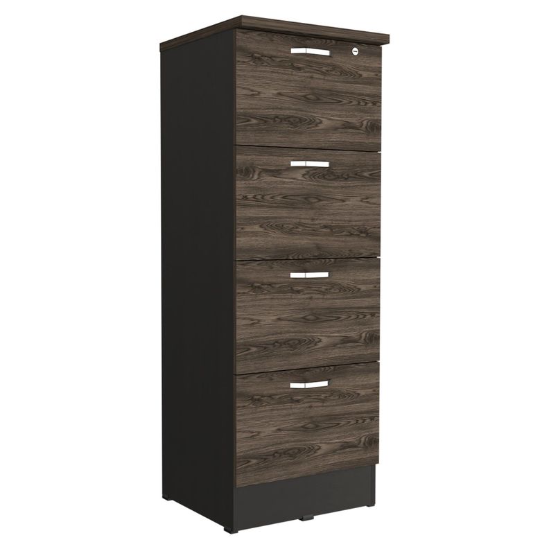 CAJONERA 132,2X47X5X45 CM FM-005N NEGRO Y CAFÉ OSCURO-0