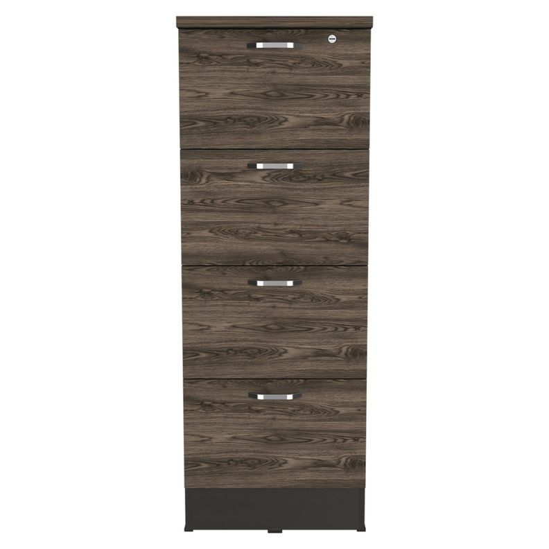 CAJONERA 132,2X47X5X45 CM FM-005N NEGRO Y CAFÉ OSCURO-1