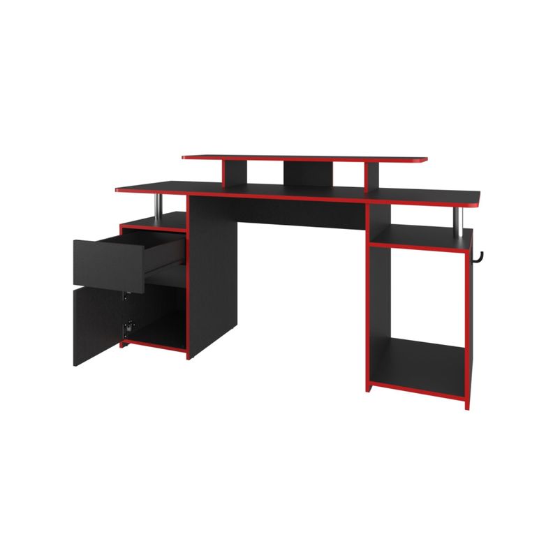 ESCRITORIO GAMER 1 PUERTA 1 CAJON FM 054N NEGRO Y ROJO-1