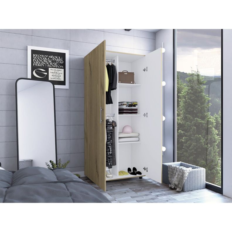 CLOSET 2 PUERTAS FM-021C - CAFÉ CLARO-5