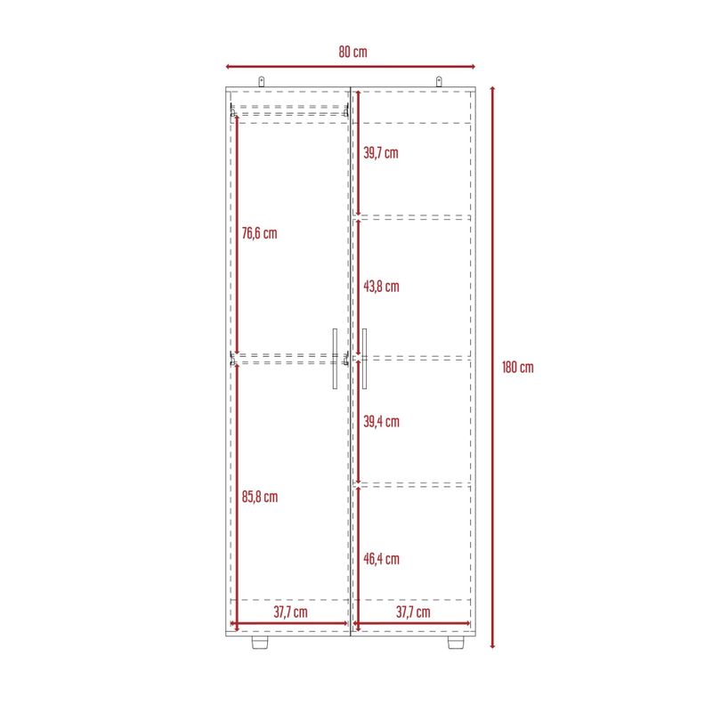 CLOSET 2 PUERTAS FM-021C - CAFÉ CLARO-6