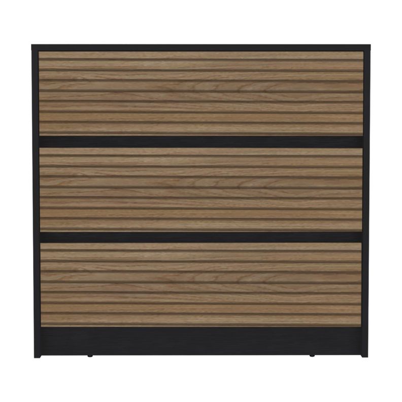 COMODA 3 CAJONES FM-019N - NEGRO / MIEL-1