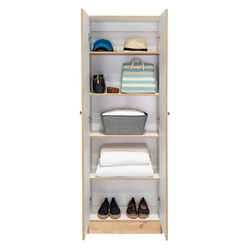 Closet 2 Puertas 5 Repisas Fm-010C Café Claro-2