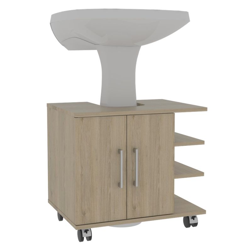MUEBLE BAÑO 2 PUERTAS FM-003C CAFÉ CLARO-0