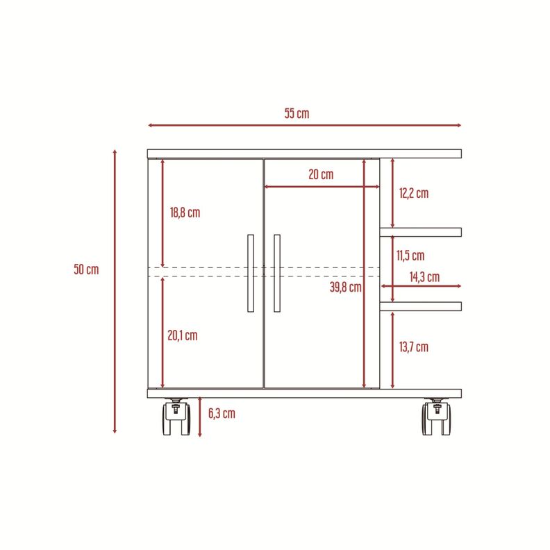 MUEBLE BAÑO 2 PUERTAS FM-003C CAFÉ CLARO-7