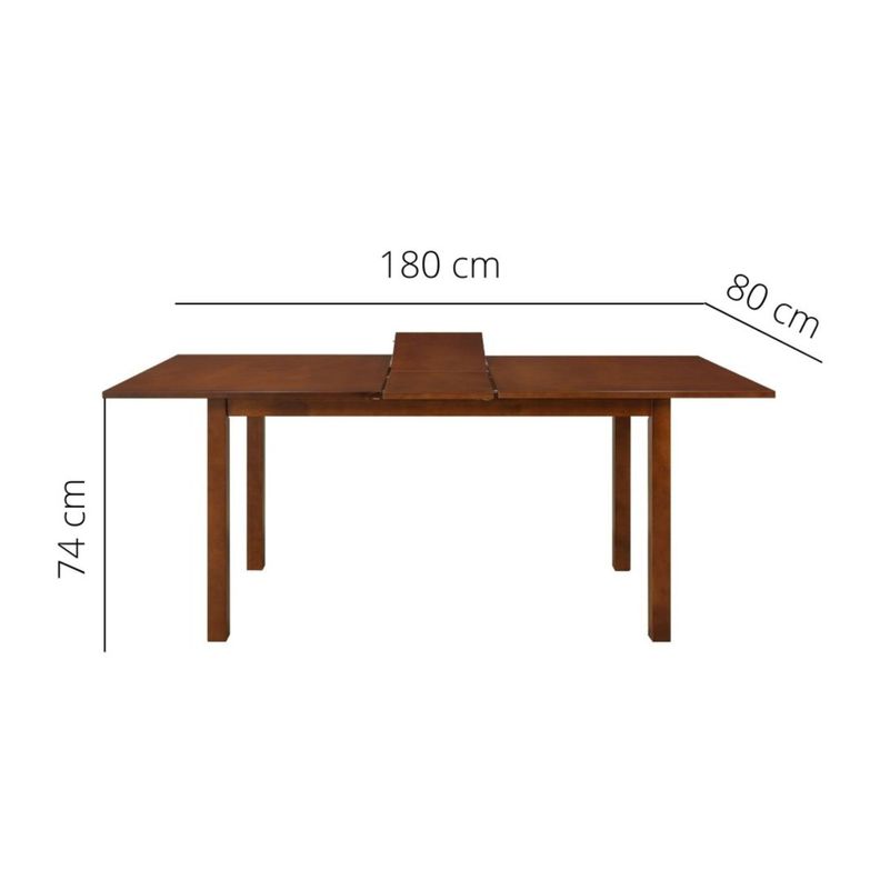 MESA COMEDOR 74X180X80 CM FM-003O CAFÉ OSCURO-5