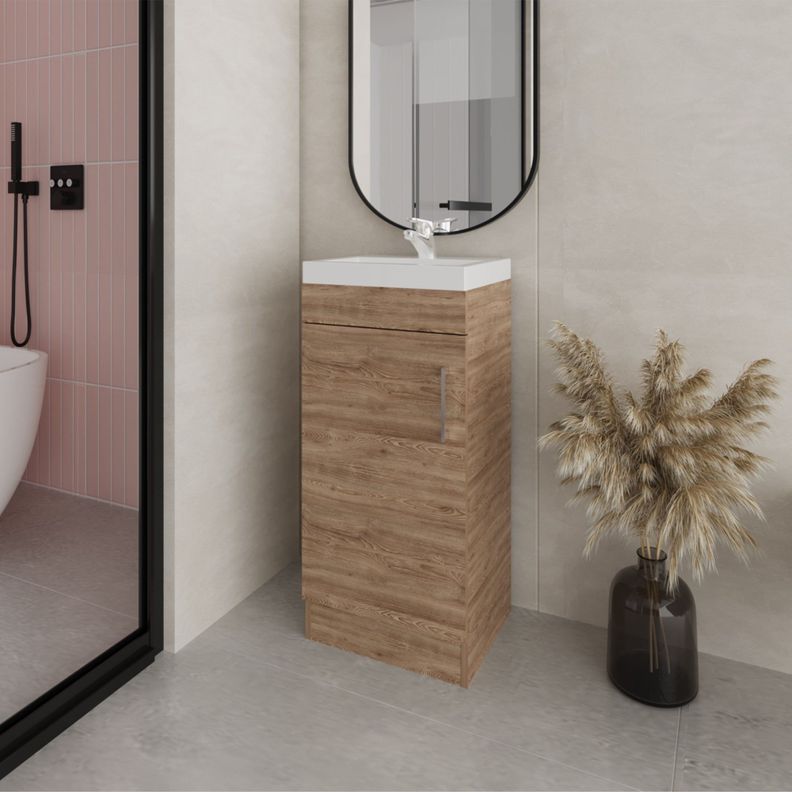 MUEBLE VANITORIO 1 PUERTA FM-005C CAFÉ CLARO-4