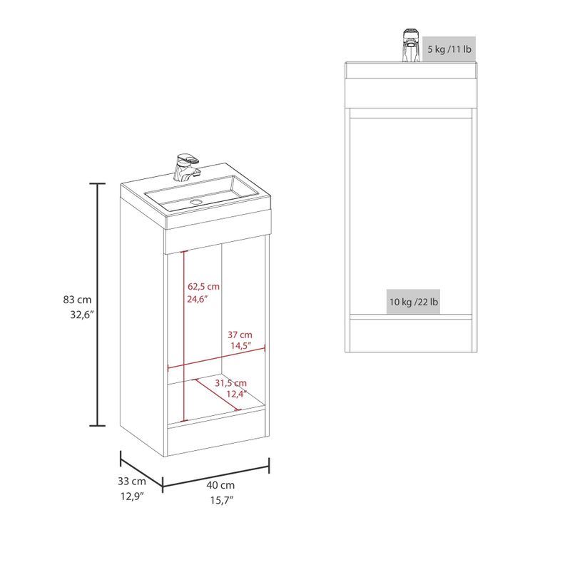 MUEBLE VANITORIO 1 PUERTA FM-005C CAFÉ CLARO-6