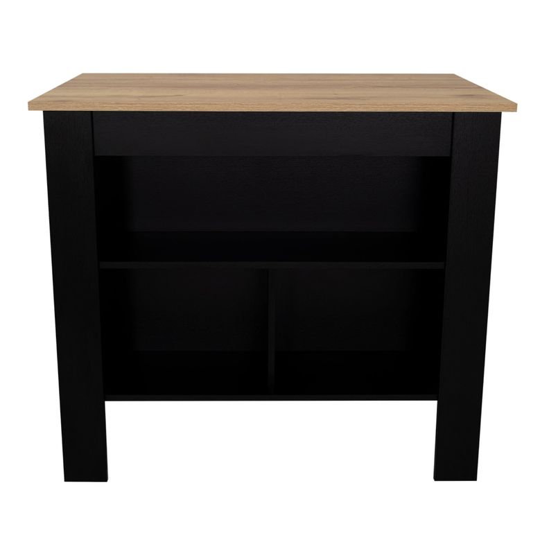 ISLA DE COCINA 103X70X90 CM FM-009N NEGRO Y CAFÉ CLARO-1
