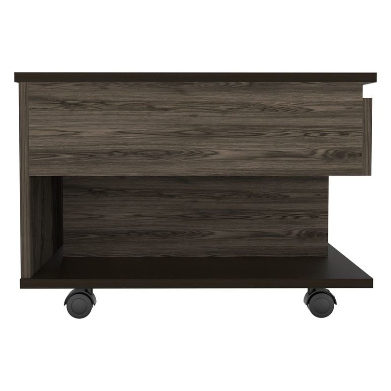 MESA DE CENTRO EXTENSIBLE FM-001O - CAFÉ OSCURO Y NEGRO-1
