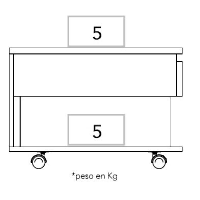 MESA DE CENTRO EXTENSIBLE FM-001O - CAFÉ OSCURO Y NEGRO-7