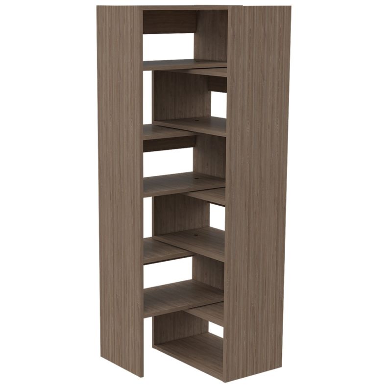 BIBLIOTECA DUALFORMA 11 REPISAS  FM-010C CAFÉ CLARO-0