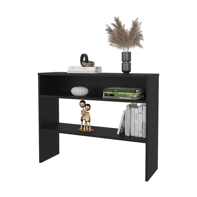 MUEBLE ARRIMO 2 REPISAS 80X100X30 CM FM-001N NEGRO-1