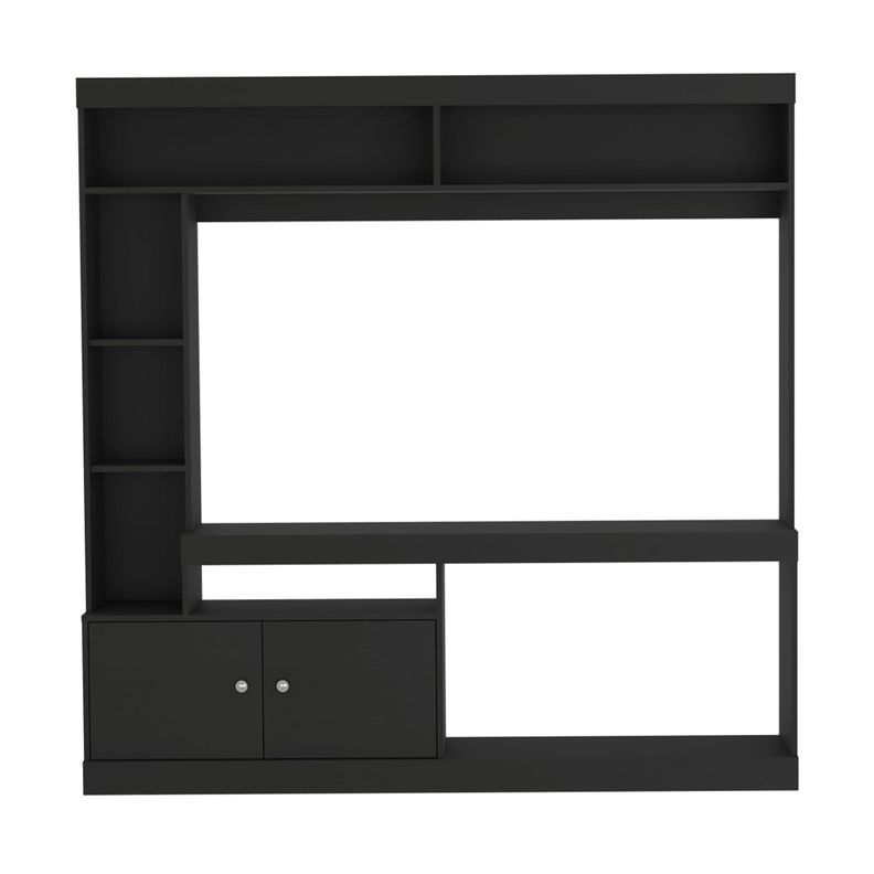 ESTANTE TV 55" CON 2 PUERTAS 7 REPISAS FM-003N - NEGRO-0