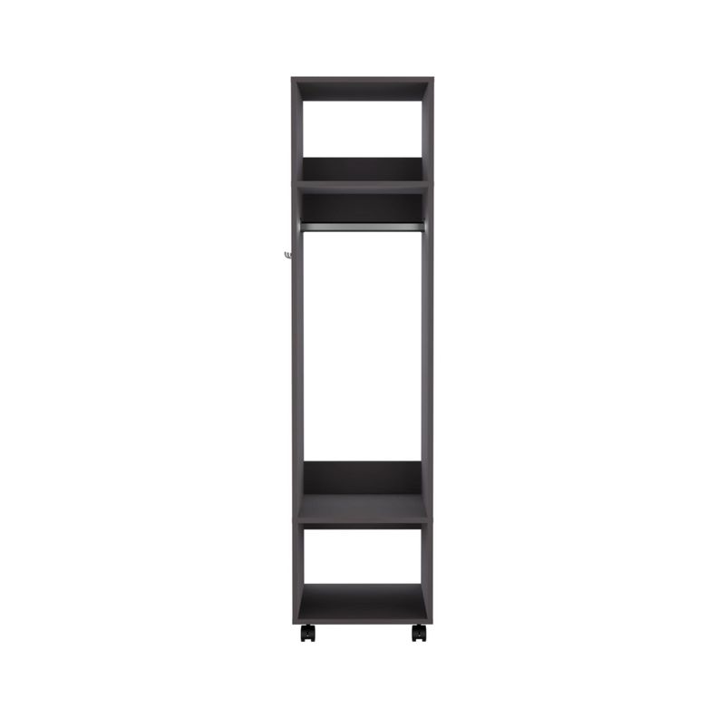 CLOSET CON ESPEJO Y 4 RUEDAS FM-025N - NEGRO-1