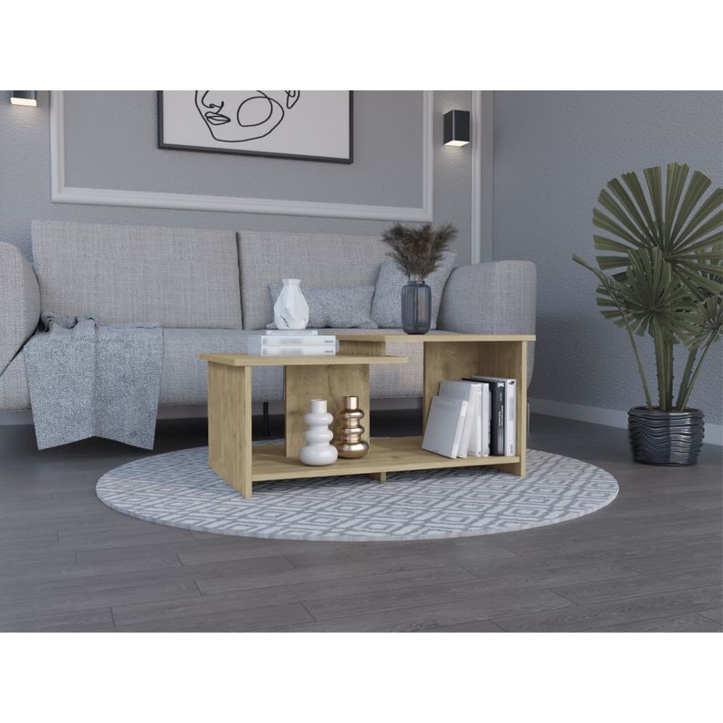 MESA DE CENTRO RECTANGULAR  FM-024C - CAFÉ CLARO-4