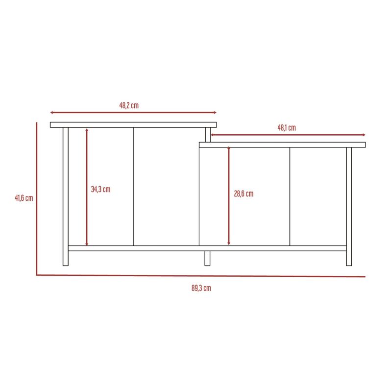 MESA DE CENTRO RECTANGULAR  FM-024C - CAFÉ CLARO-6