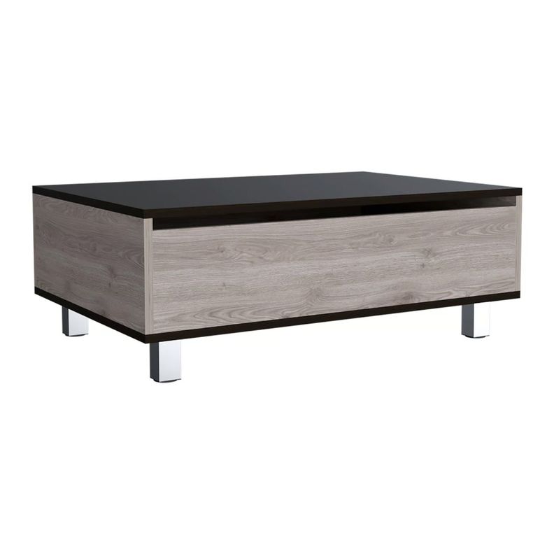MESA DE CENTRO EXTENSIBLE FM-002G GRIS Y NEGRO-0