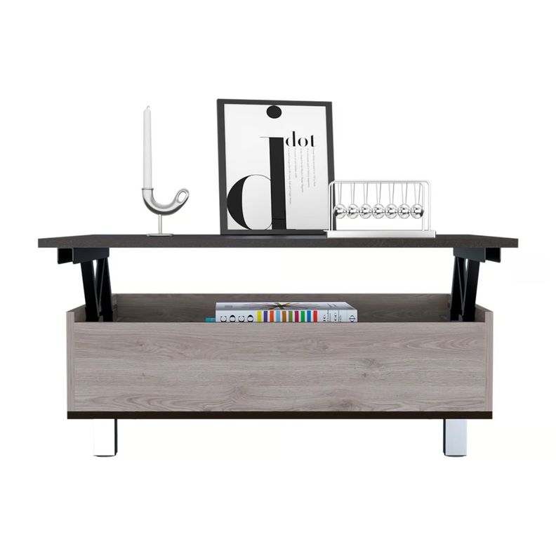MESA DE CENTRO EXTENSIBLE FM-002G GRIS Y NEGRO-3