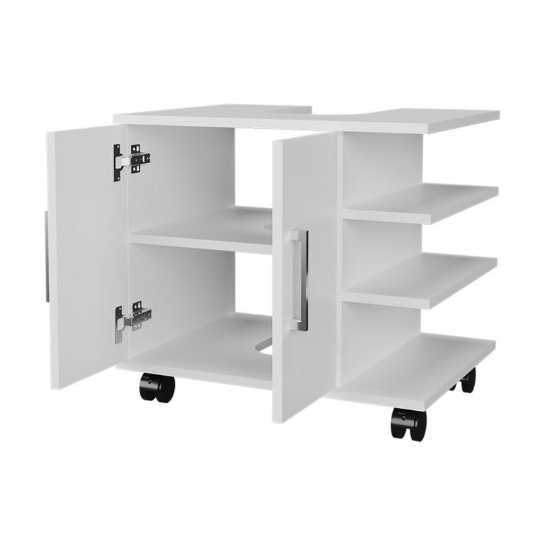 MUEBLE BAÑO PISO LAVAMANOS 2 PUERTAS FM-009B - BLANCO-1