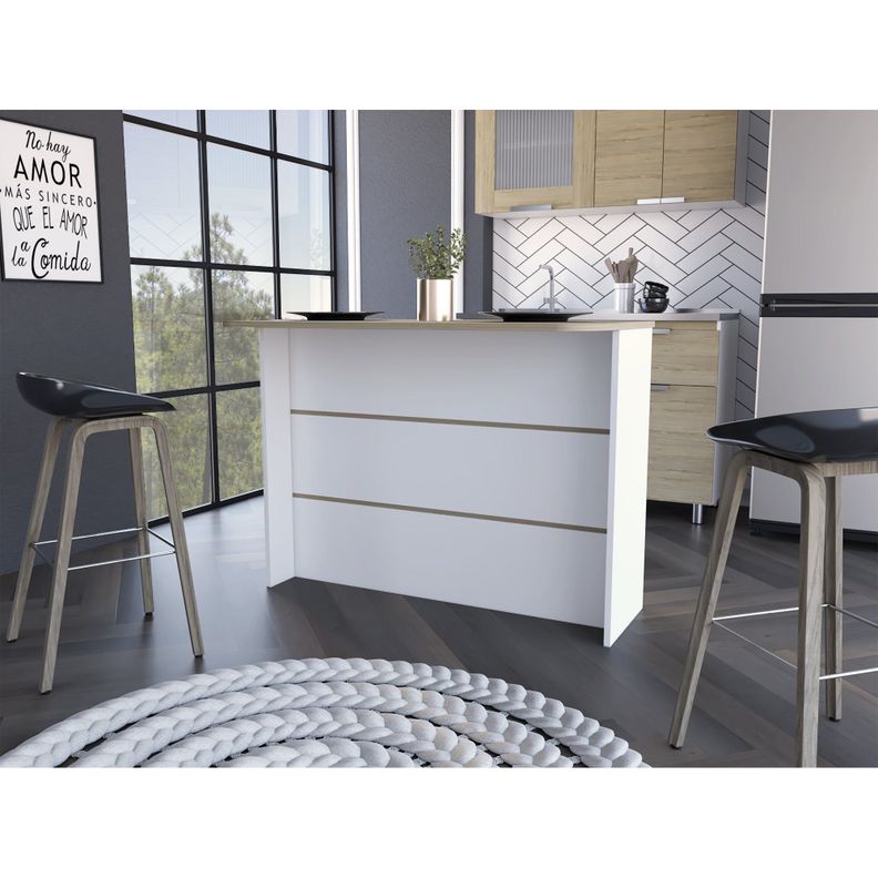 ISLA COCINA 120X60X90 CM FM-003C - CAFE CLARO-2