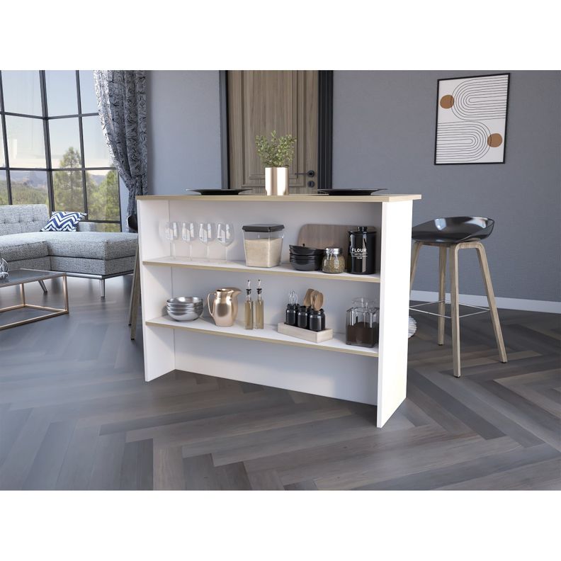 ISLA COCINA 120X60X90 CM FM-003C - CAFE CLARO-3