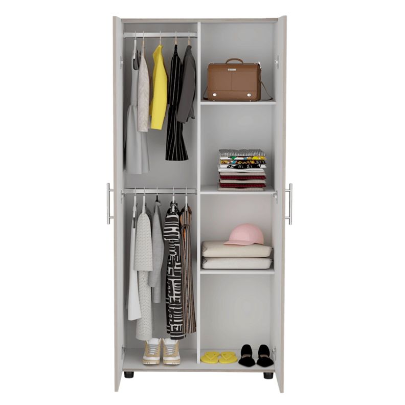 CLOSET 2 PUERTAS FM-021G - GRIS CLARO-2