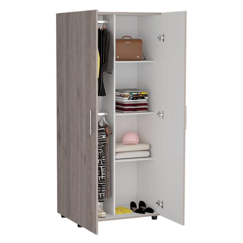 CLOSET 2 PUERTAS FM-021G - GRIS CLARO-3