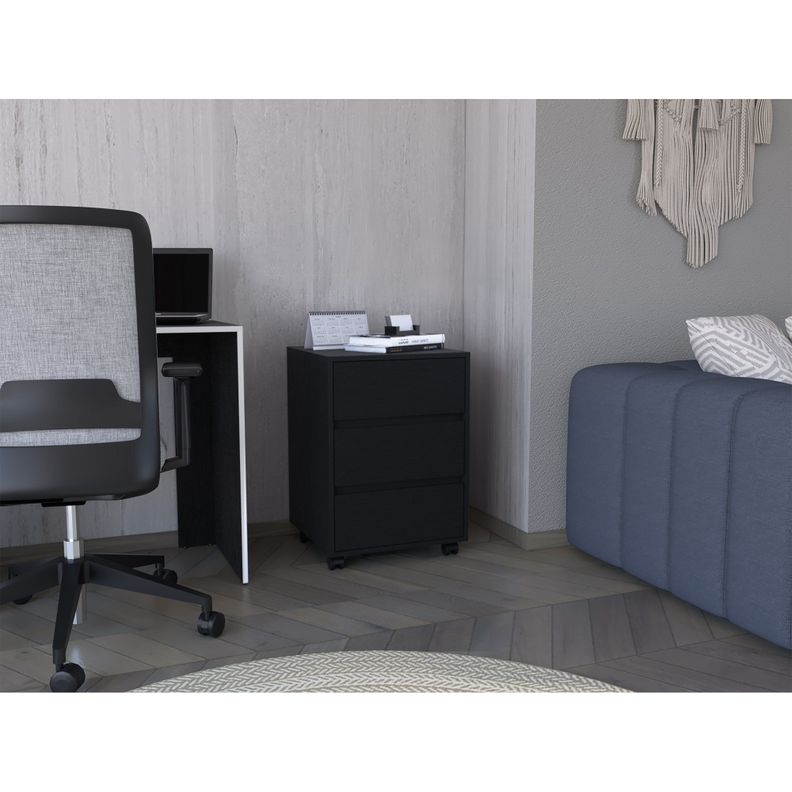 CAJONERA CON RUEDAS FM-007N NEGRO-4
