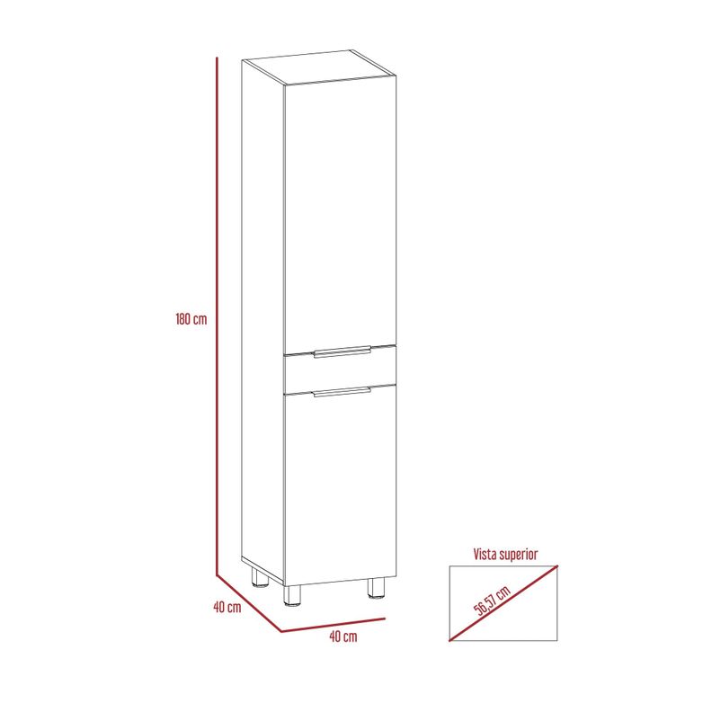 MUEBLE ALACENA 2 PUERTAS 1 CAJON FM-011C- CAFÉ CLARO-6