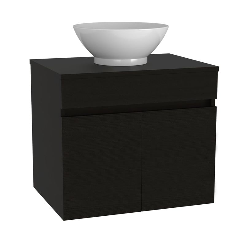 Mueble Vanitorio 2 Puerta Fm-001 Negro-0