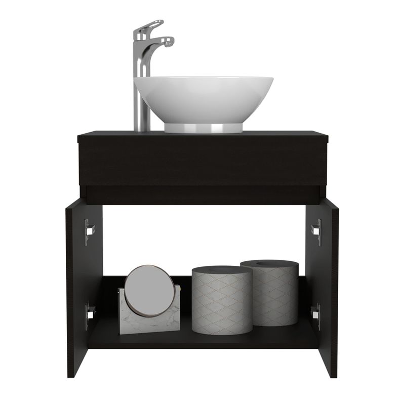 Mueble Vanitorio 2 Puerta Fm-001 Negro-2