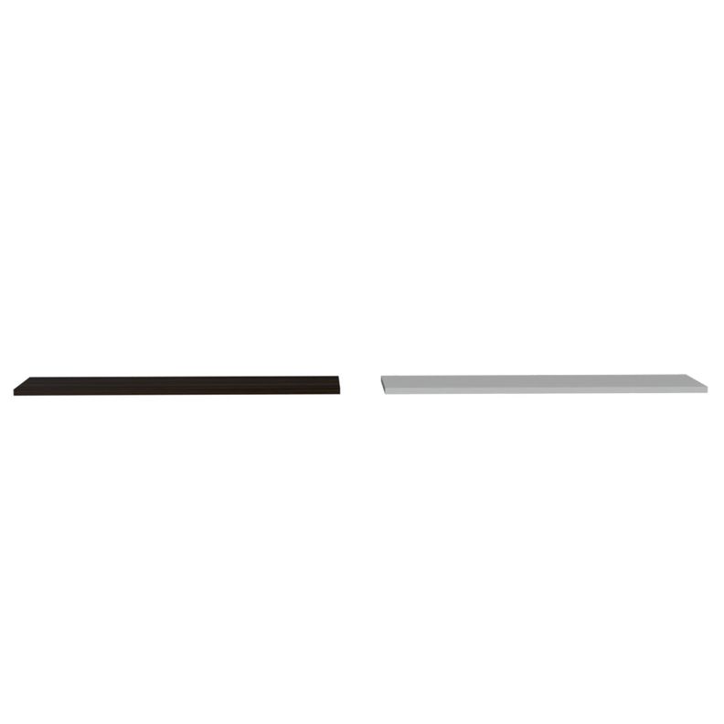 SET 2 REPISAS 160X25X1,5 CM FM-002B BLANCO Y CAFÉ OSCURO-1