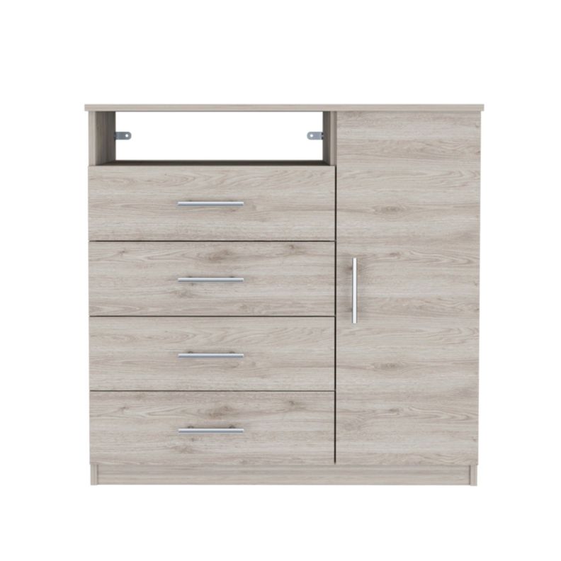 COMODA TV 40" 4 CAJONES 1 PUERTA FM-011C - CAFE CLARO-1
