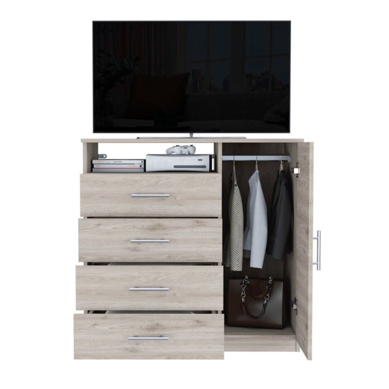 COMODA TV 40" 4 CAJONES 1 PUERTA FM-011C - CAFE CLARO-3
