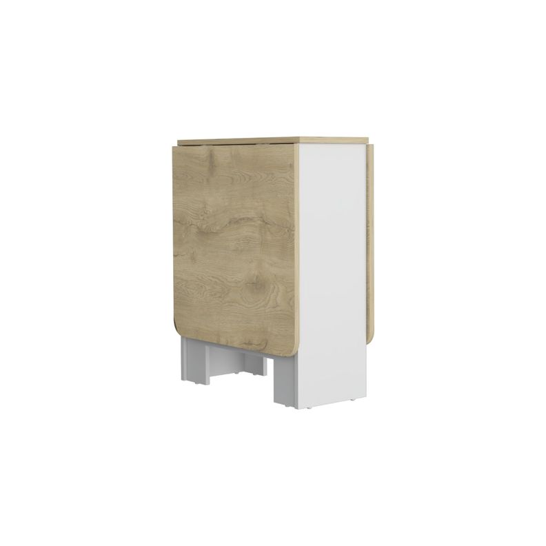 MESA PLEGABLE FM-001B - BLANCO Y CAFÉ CLARO-0