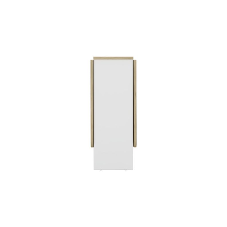 MESA PLEGABLE FM-001B - BLANCO Y CAFÉ CLARO-1