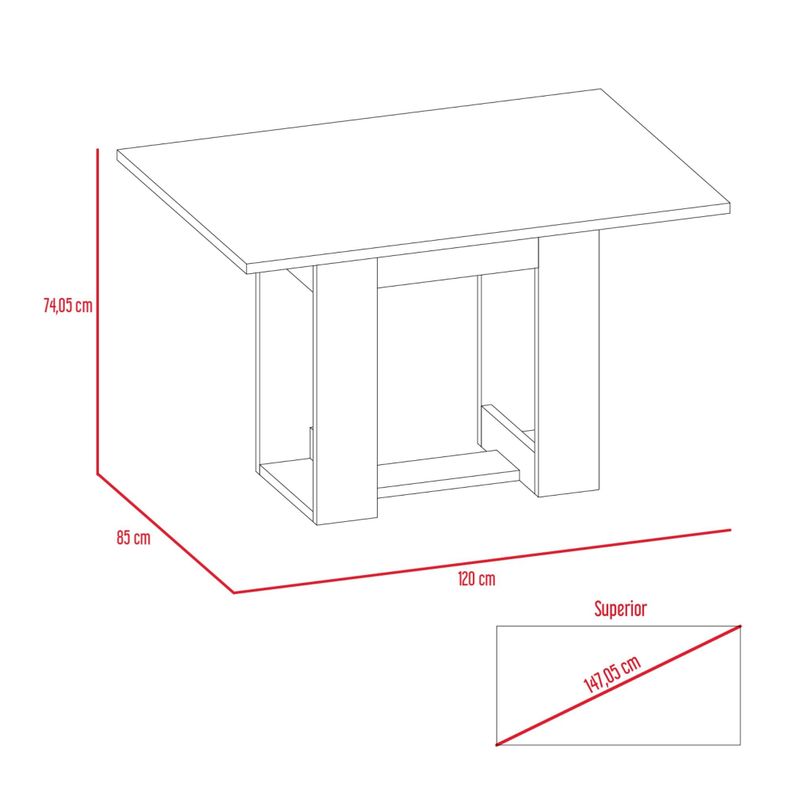 MESA DE COMEDOR FM-003N NEGRO-5