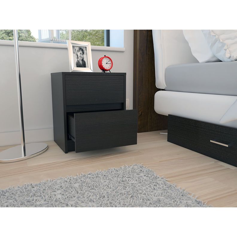 VELADOR 2 CAJONES FM-024N - NEGRO-4