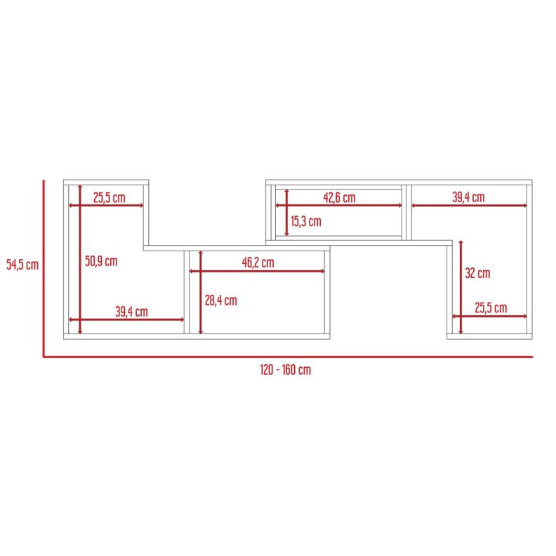 RACK TV 40" EXTENSIBLE FM-036B - BLANCO-6